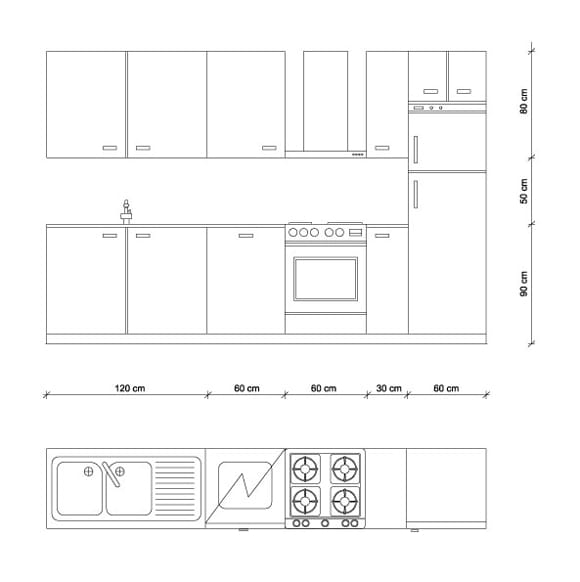 Misure cucina: le regole di progettazione guida per casa Misure cucine componibili