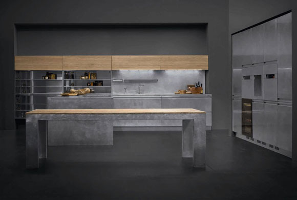 Cucine industrial chic: Monolite Hand Brushed