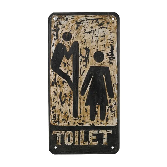 Targa decorativa Toilettes