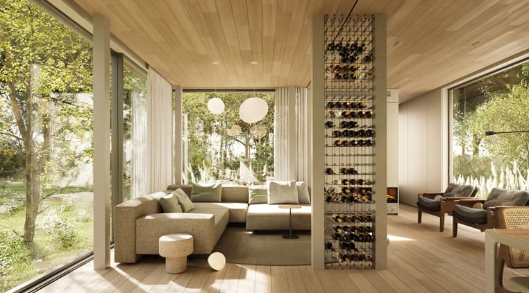 interno di modulo abitativo Casa Cini