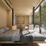 camera da letto nel modulo abitativo Casa Cini