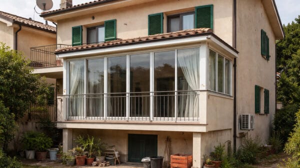 villetta con veranda abusiva