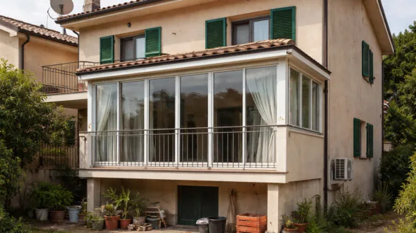 villetta con veranda abusiva