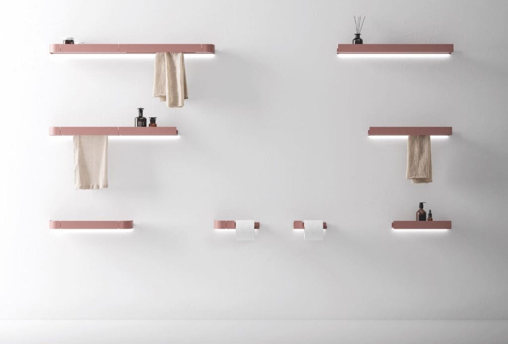 accessori bagno su parete