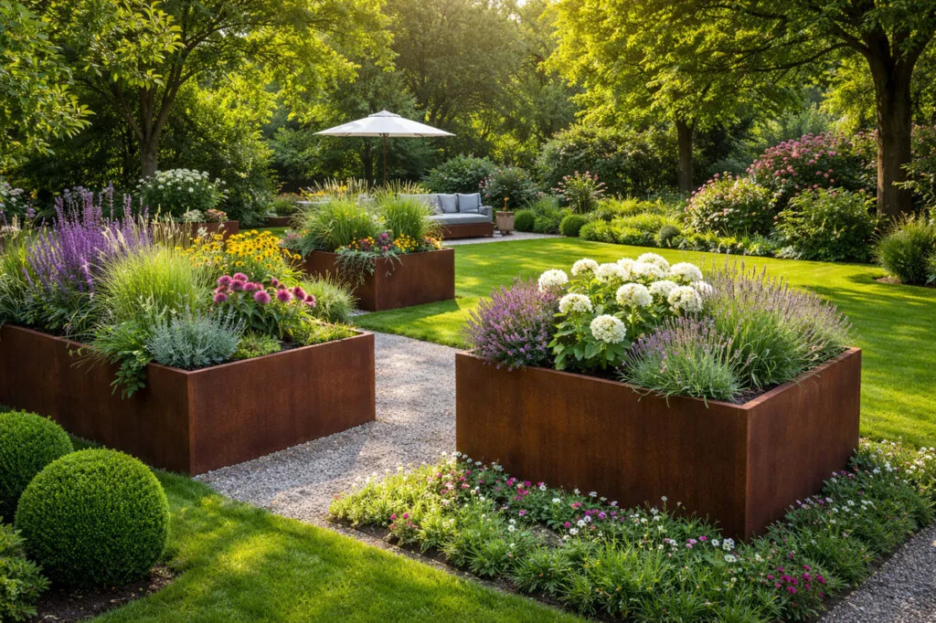 fioriere in acciaio corten