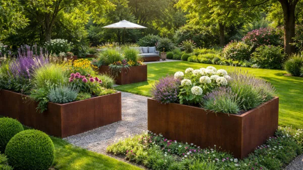 fioriere in acciaio corten