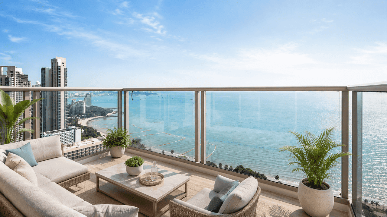balcone con parapetto in vetro