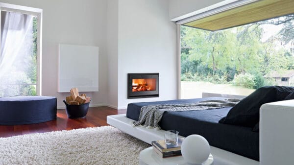 camera da letto con camino