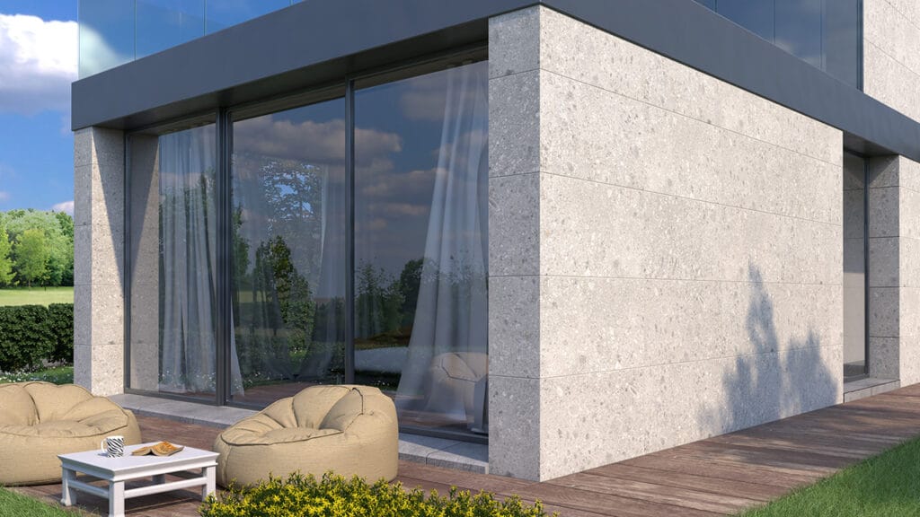 Cappotto in gres porcellanato con sistema ISOCLIP®