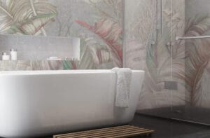 Carta da parati per il bagno