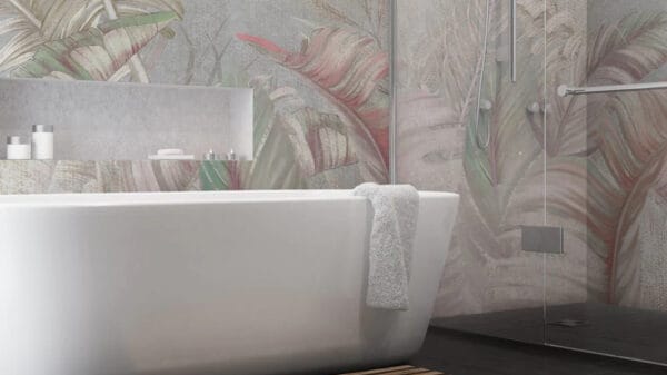 Carta da parati per il bagno