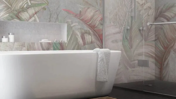 Carta da parati per il bagno