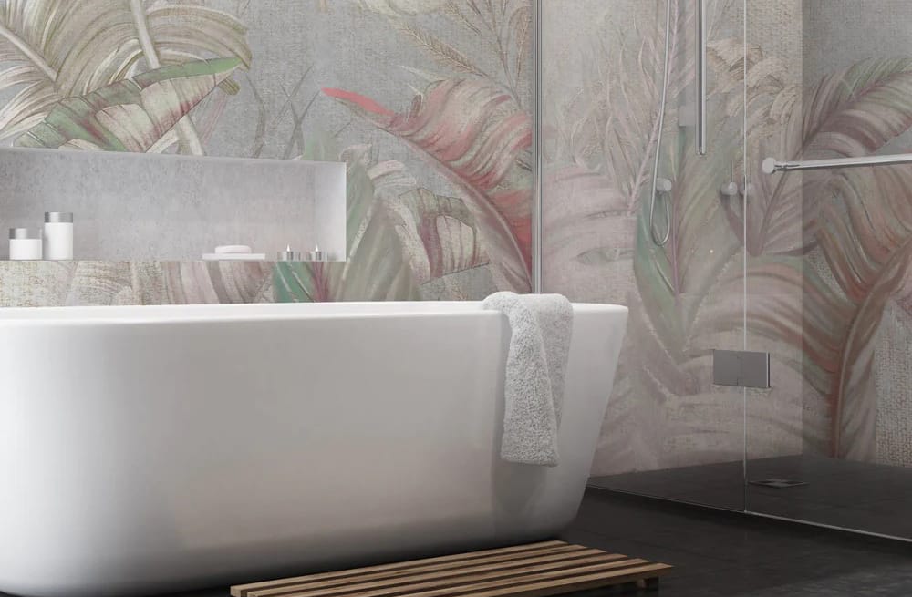 Carta da parati per il bagno