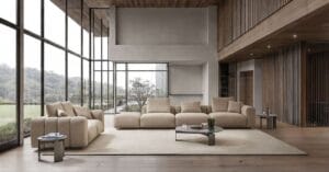 soggiorno con parquet