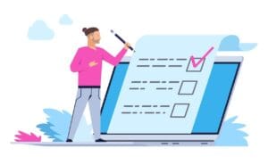 uomo che compila un modulo