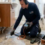 tecnico che ricerca perdita occulta