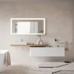 pareti tinteggiate di un bagno