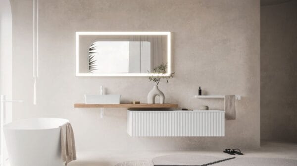 pareti tinteggiate di un bagno