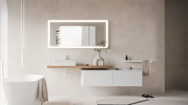 pareti tinteggiate di un bagno