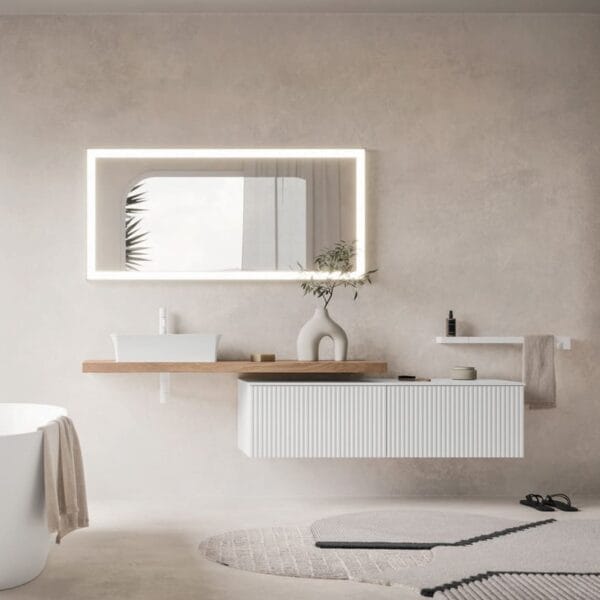 pareti tinteggiate di un bagno