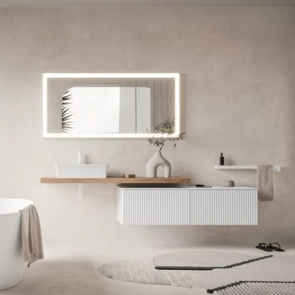 pareti tinteggiate di un bagno