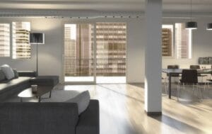 interno con ampia porta finestra