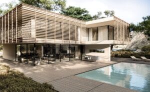 villa immersa nel verde