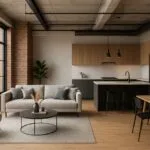 render di open space in loft