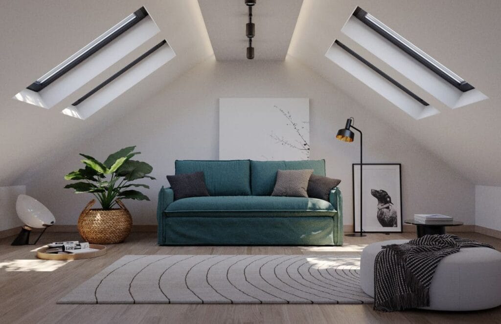 area living nel sottotetto