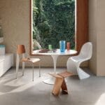 angolo pranzo con sedia Panton