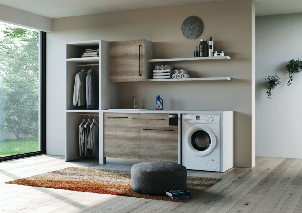 Lavanderia con lavatrice