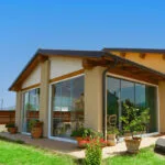 portico chiuso con vetrate panoramiche scorrevoli